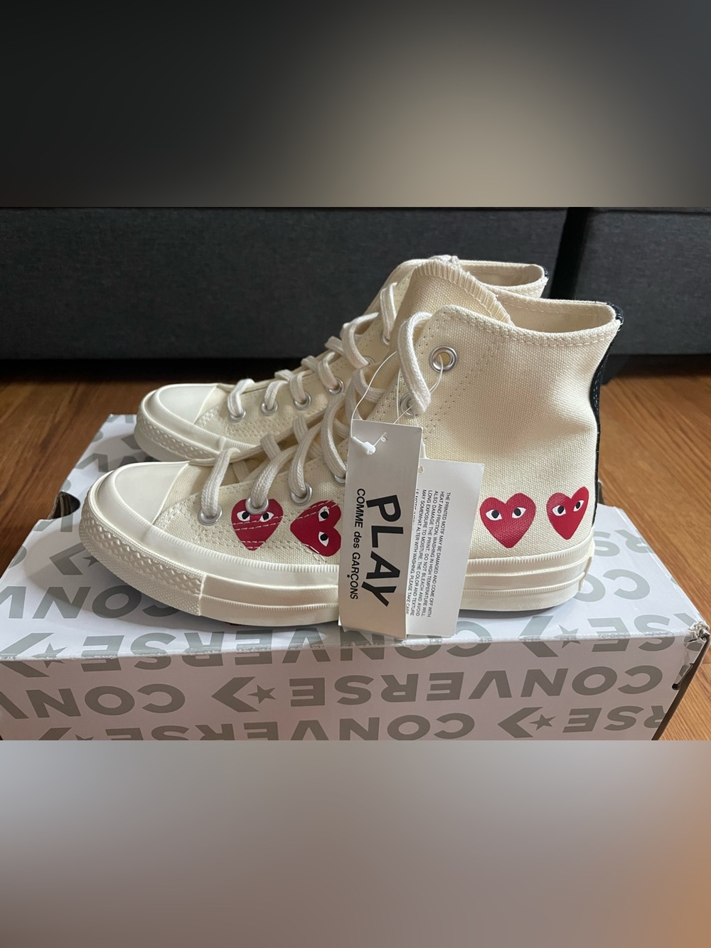Converse x Comme des Garçons PLAY Chuck70 High Top Sneakers SizeWomen’s 7Men’s 5